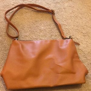 Brown zipper purse